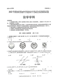 2023年陕西省西安市莲湖区+五校联考九年级三模数学试题