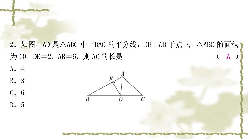 中考数学复习方法技巧突破(三)“角平分线”之五大模型作业课件第3页