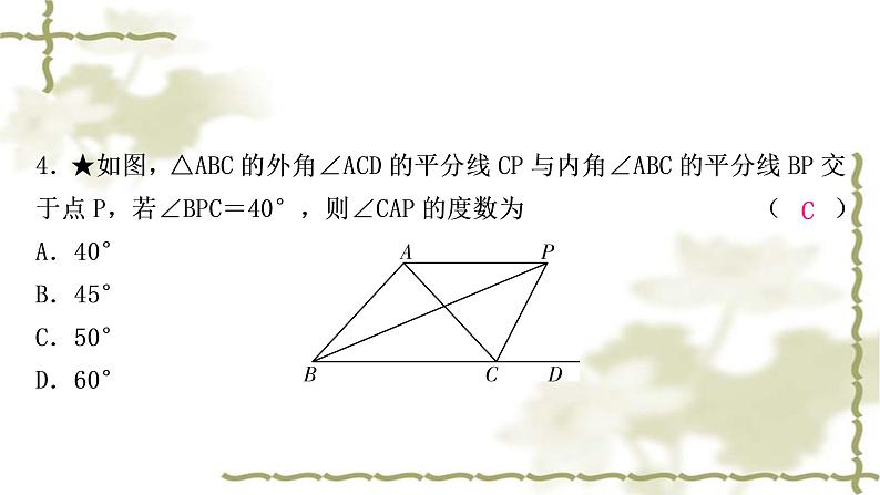 中考数学复习方法技巧突破(三)“角平分线”之五大模型作业课件第5页