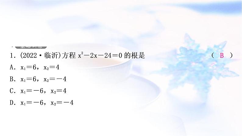 中考数学复习第二章方程(组)与不等式(组)第二节一元二次方程及其应用作业课件02