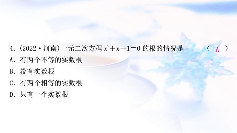 中考数学复习第二章方程(组)与不等式(组)第二节一元二次方程及其应用作业课件05