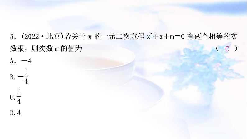 中考数学复习第二章方程(组)与不等式(组)第二节一元二次方程及其应用作业课件06