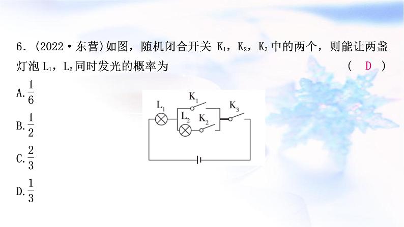 中考数学复习第八章统计与概率第二节概率作业课件07