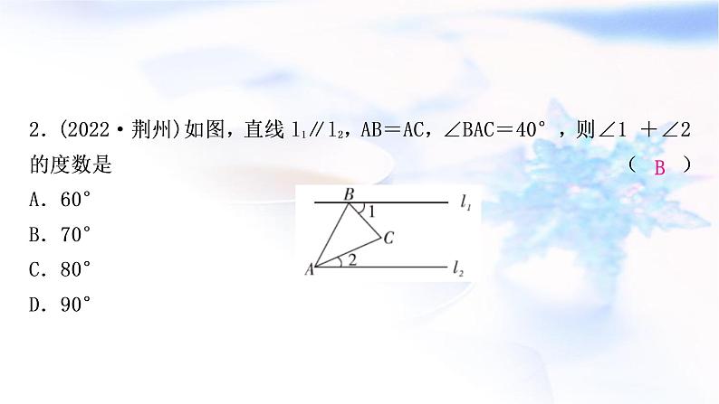 中考数学复习第四章三角形第三节等腰三角形与直角三角形作业课件03