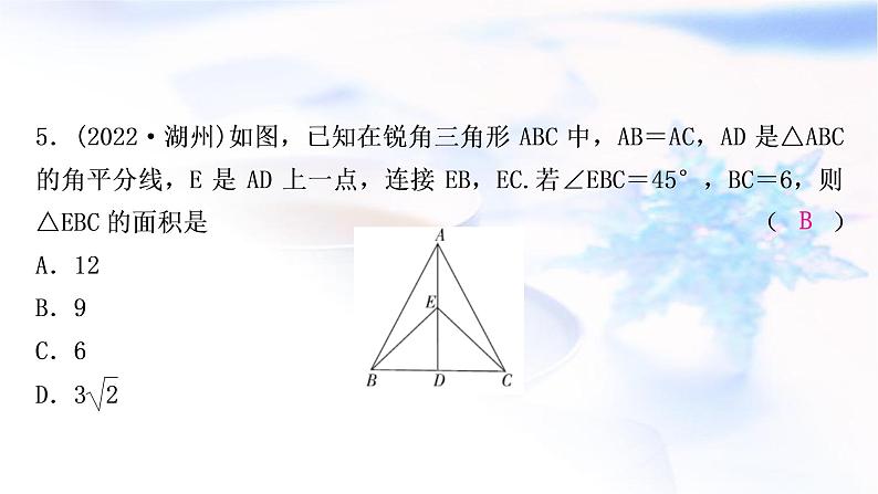 中考数学复习第四章三角形第三节等腰三角形与直角三角形作业课件06