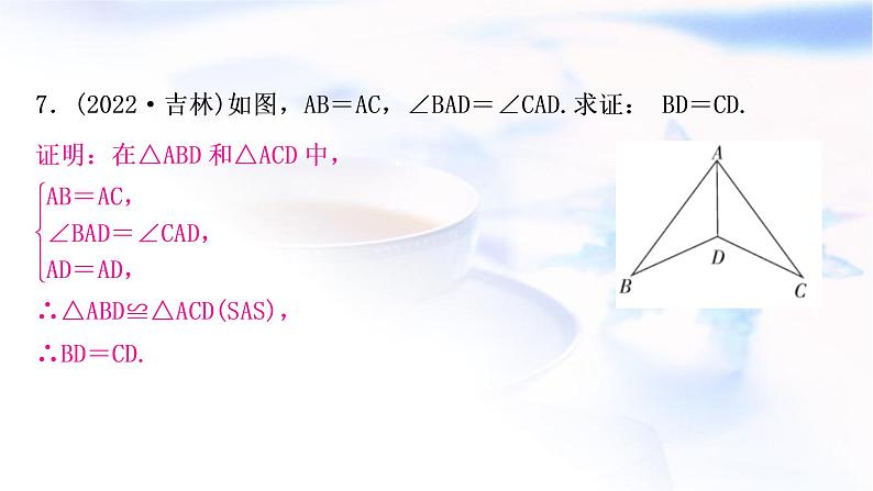 中考数学复习第四章三角形第四节全等三角形作业课件第8页