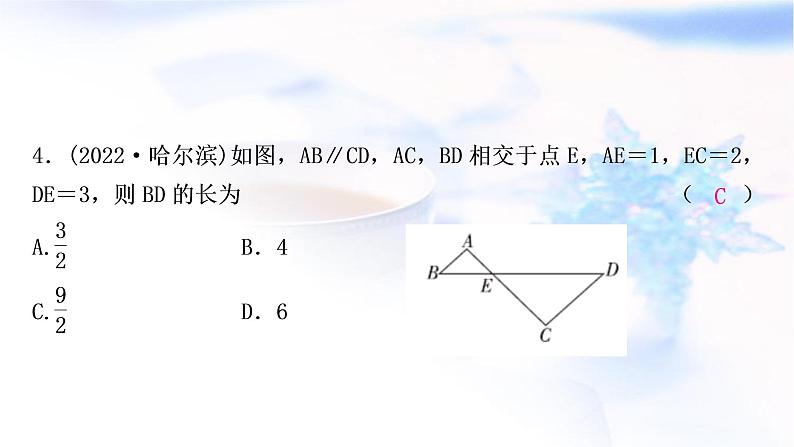 中考数学复习第四章三角形第五节图形的相似作业课件第5页