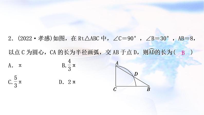 中考数学复习第六章圆第三节与圆有关的计算作业课件03