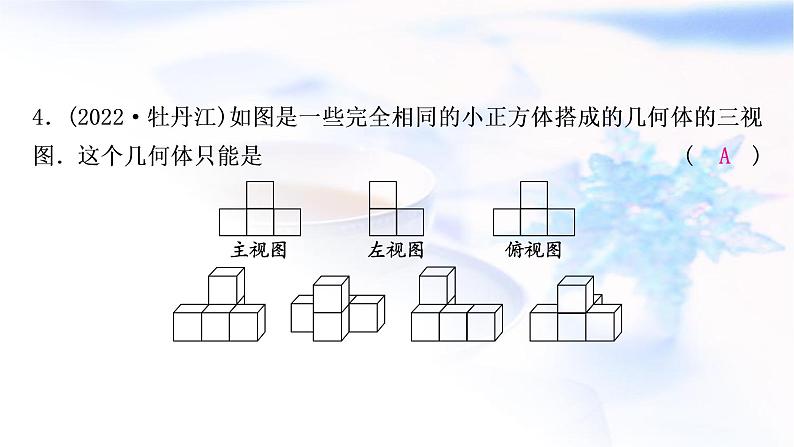 中考数学复习第七章作图与图形变换第二节投影与视图作业课件05