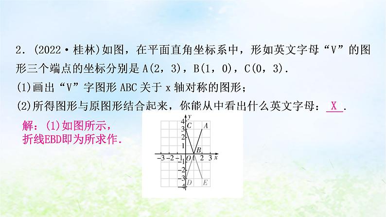 中考数学复习专项训练一网格作图题类型一网格中作对称图形作业课件第4页