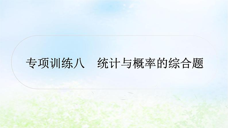 中考数学复习专项训练八统计与概率的综合题作业课件第1页