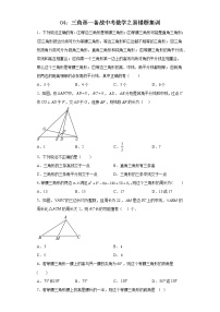 04：三角形（练习）--备战中考数学之易错题集训