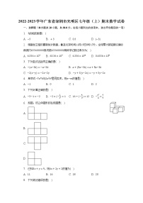 2022-2023学年广东省深圳市光明区七年级（上）期末数学试卷（含解析）