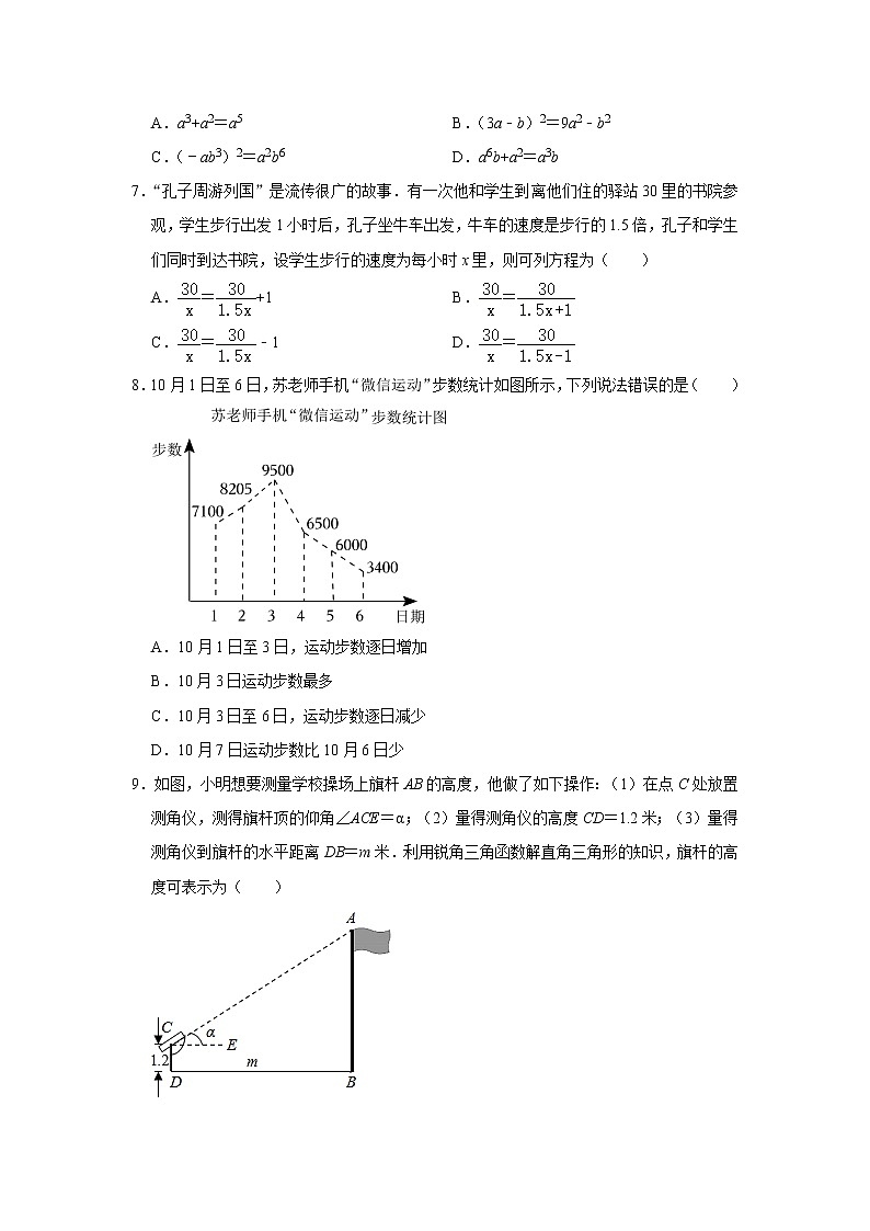2023年福建省福州市平潭综合实验区中考数学适应性试卷及答案02