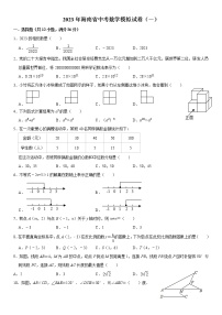 2023年海南省中考数学模拟试卷（一）（含答案）