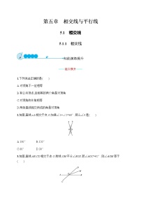 人教版七年级下册第五章 相交线与平行线5.1 相交线5.1.1 相交线课时练习