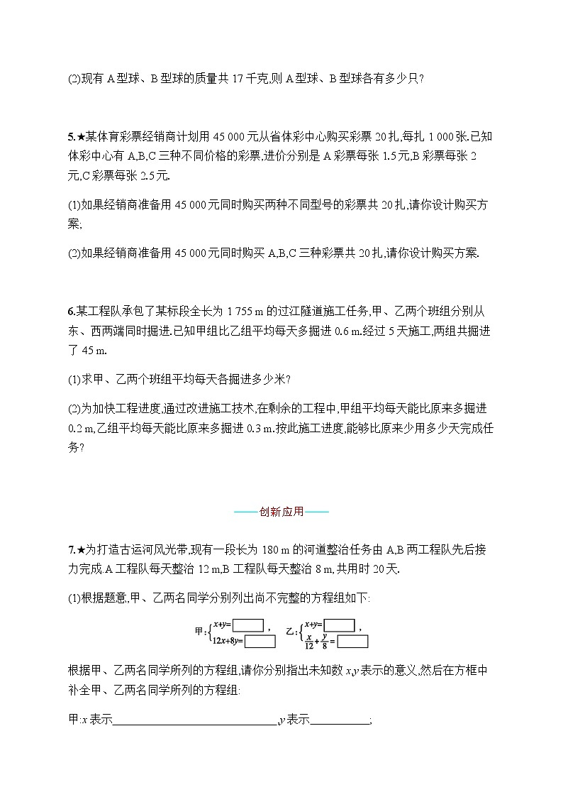 人教版初中数学七年级下册第八章8.3第2课时习题含答案第2页