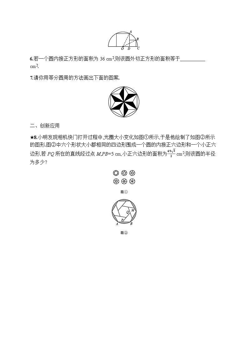 人教版初中数学九年级上册第24章圆24-3正多边形和圆习题含答案第2页