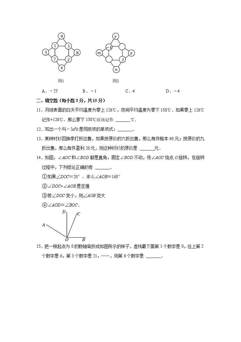 2022-2023学年河南省郑州外国语中学七年级（下）入学数学试卷(含解析)03