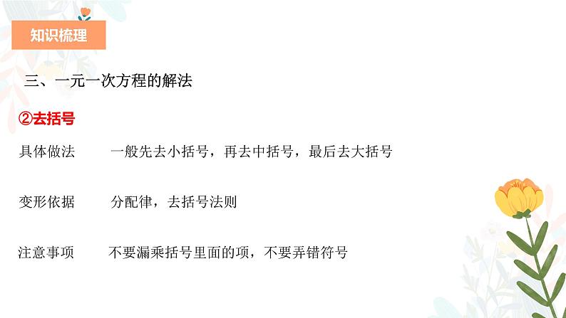 专题四 一次方程（组）（助考课件）——2023届中考数学一轮复习学考全掌握第7页