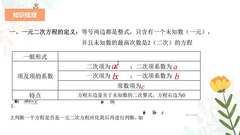 专题五 一元二次方程（助考课件）——2023届中考数学一轮复习学考全掌握第4页