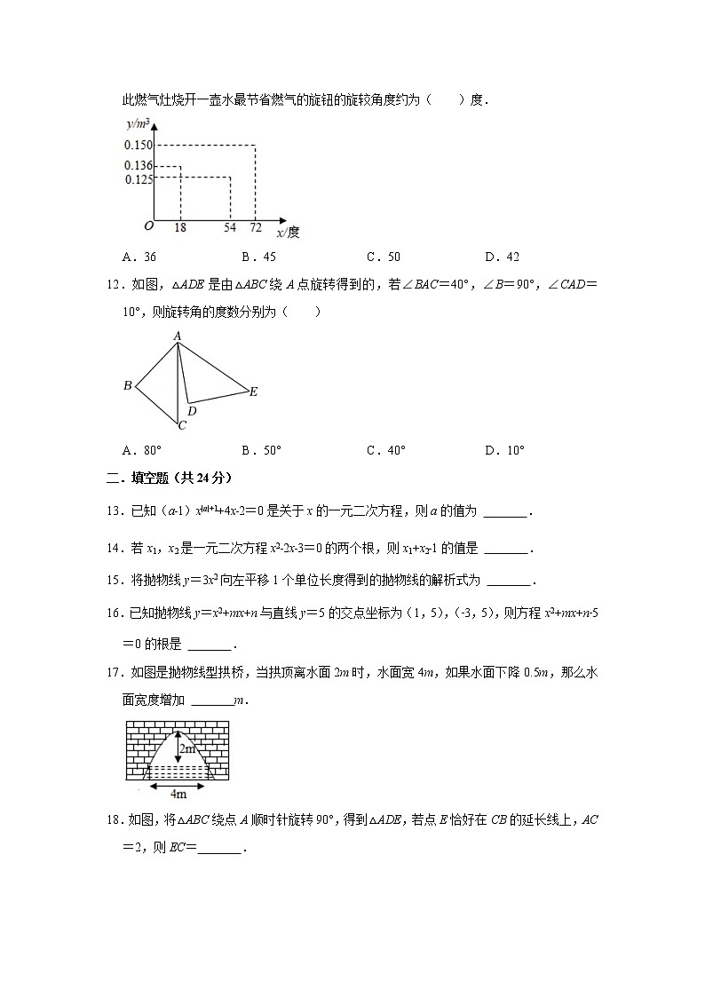 四川省绵阳市游仙区2023届九年级上学期教学情况调研测试（期中）数学试卷(含答案)03