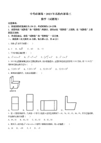 2023年安徽省合肥市中考必刷卷名校内部卷三（含答案）