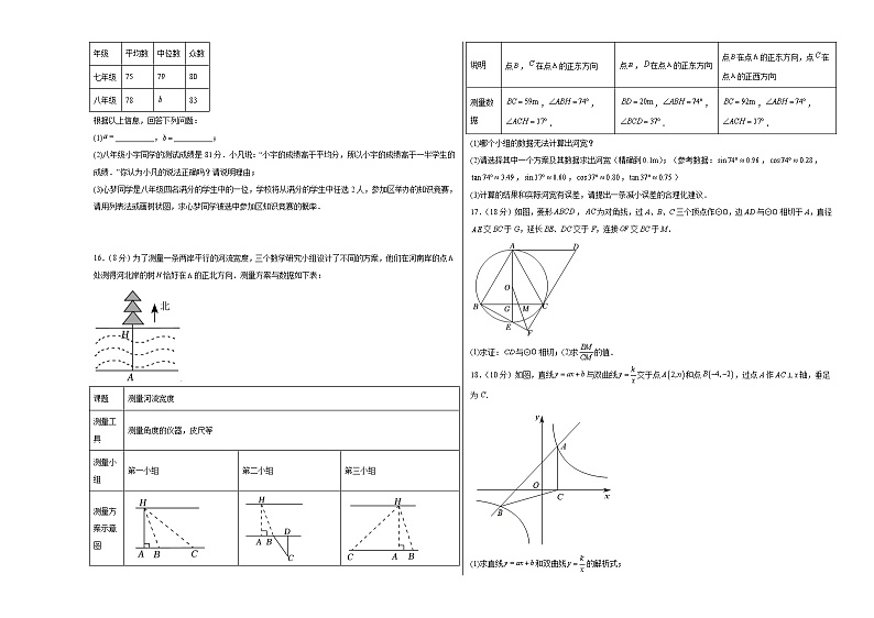 数学（四川成都卷）-学易金卷：2023年中考第二次模拟考试卷03