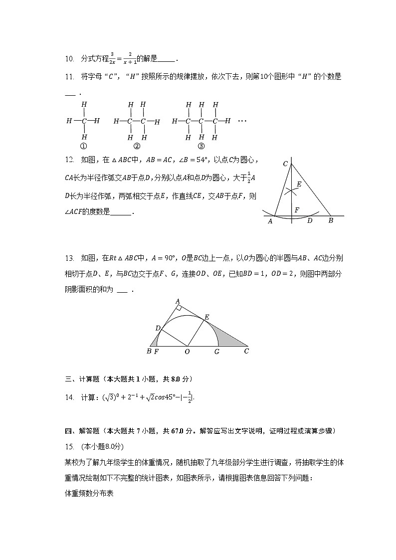 2023年广东省佛山市禅城区华英学校中考数学一模试卷（含解析）第3页