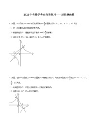 2022年九年级中考数学考点归类复习——反比例函数