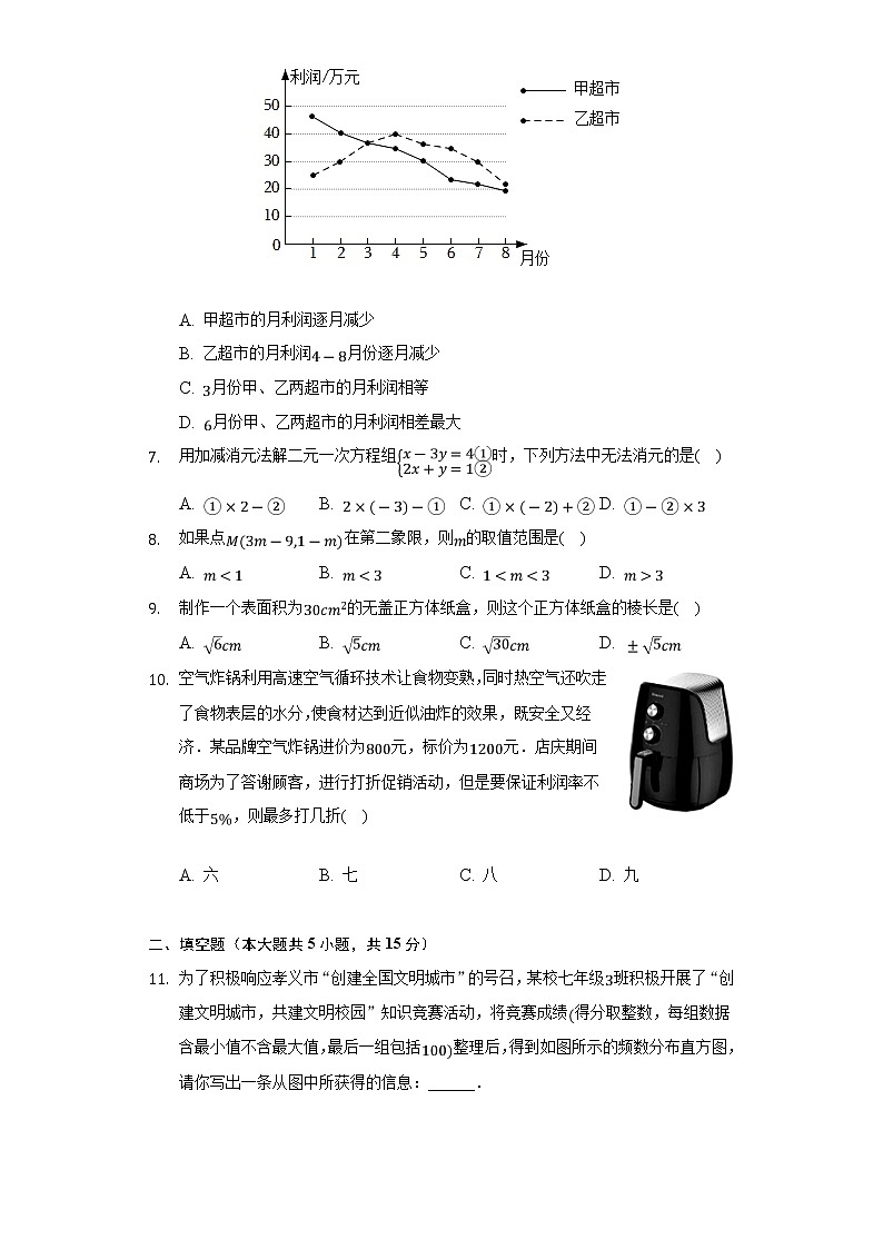 山西省吕梁市孝义市2021-2022学年七年级下学期期末考试数学试卷第2页