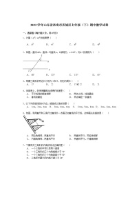 2021-2022学年济南市历城区七年级下期中数学B试卷（无答案）