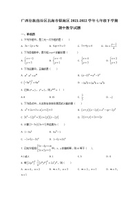 广西北海市银海区2021-2022学年七年级下学期期中考试数学试卷