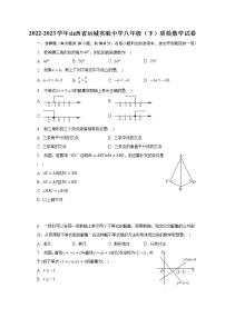 2022-2023学年山西省运城实验中学八年级（下）质检数学试卷（含解析）