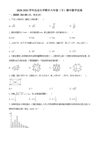 八年级数学下册北京市海淀区北京大学附属中学期中试卷附答案解析