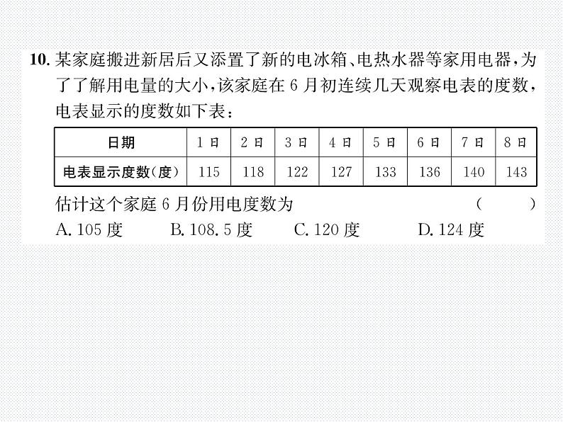 第28章 样本与总体达标测试题 华师版九年级数学下册教学课件第8页