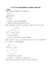 2023年中考九年级数学高频考点 专题训练  圆的综合题