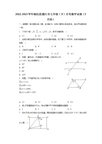 湖北省潜江市2022-2023学年七年级下学期3月月考数学试卷