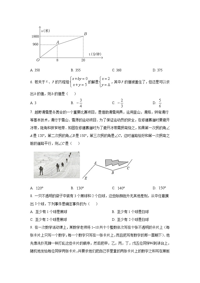 山东省烟台市牟平区（五四制）2021-2022学年七年级下学期期中阶段性练习数学试卷(含解析)02