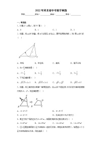 2022年河北省中考数学真题（原卷版）