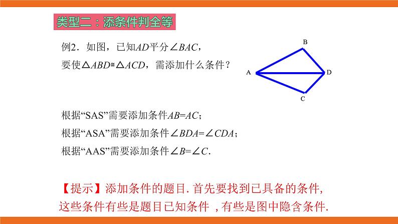 人教版初中数学八年级上册培优课件 4 三角形全等证明的解题思路分析06