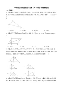 中考数学重点题型练习试卷(共100题)附详细答案学生版