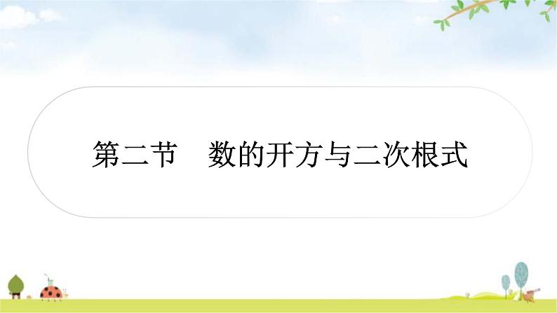 中考数学复习第一章数与式第二节数的开方与二次根式教学课件01