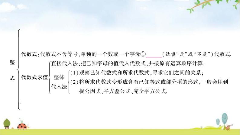 中考数学复习第一章数与式第三节代数式、整式与因式分解教学课件03