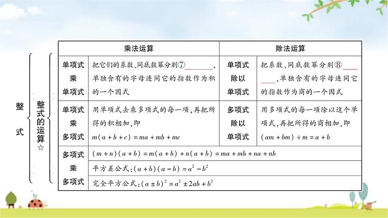 中考数学复习第一章数与式第三节代数式、整式与因式分解教学课件07