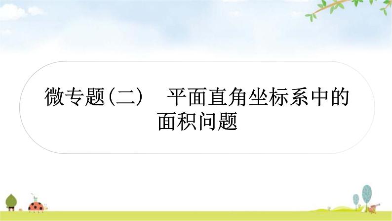 中考数学复习微专题(二)平面直角坐标系中的面积问题教学课件01