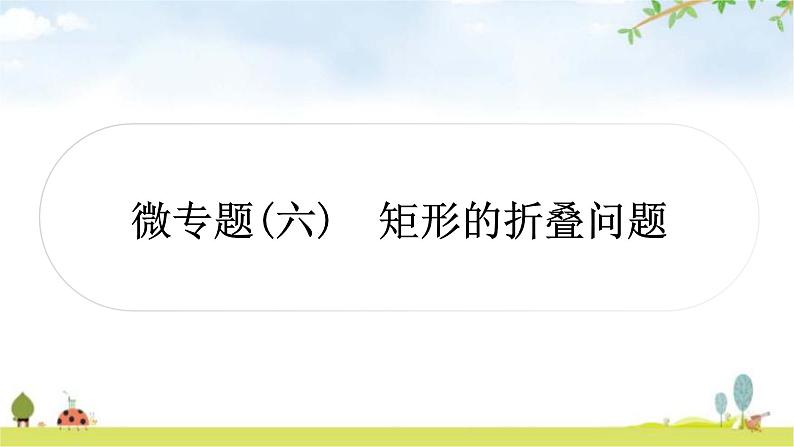 中考数学复习微专题(六)矩形的折叠问题教学课件第1页