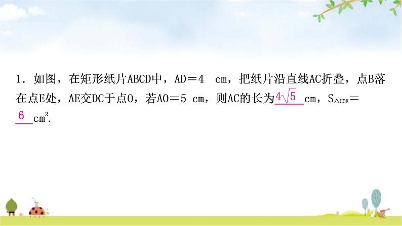 中考数学复习微专题(六)矩形的折叠问题教学课件第3页