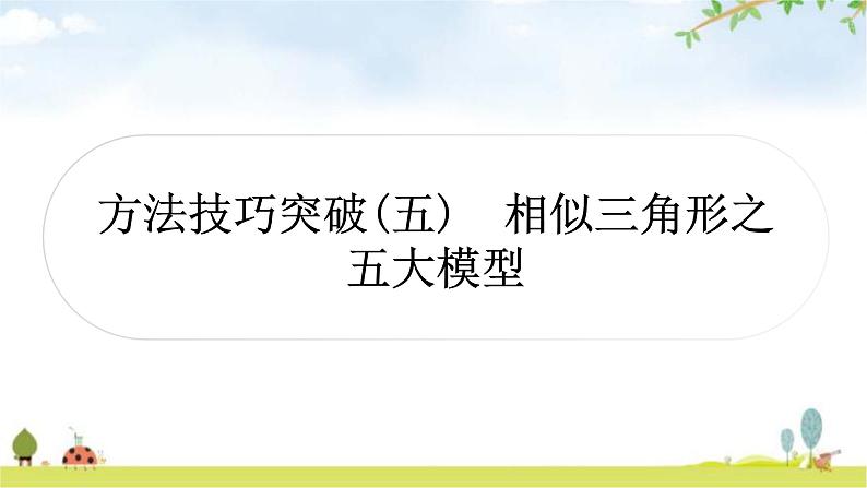 中考数学复习方法技巧突破(五)相似三角形之五大模型教学课件01