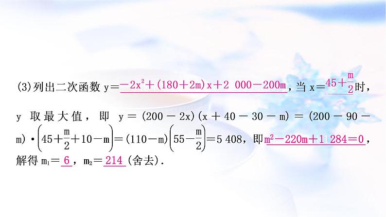 中考数学复习重难点突破八二次函数的实际应用类型二最大利润问题教学课件05